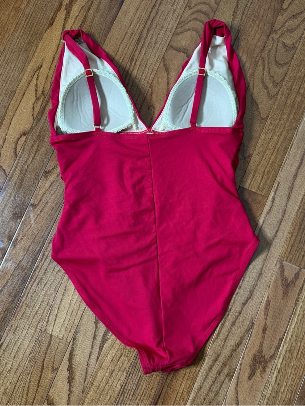 La Blanca Red One Piece Swim Suit Size 12 - Picture 2 of 5